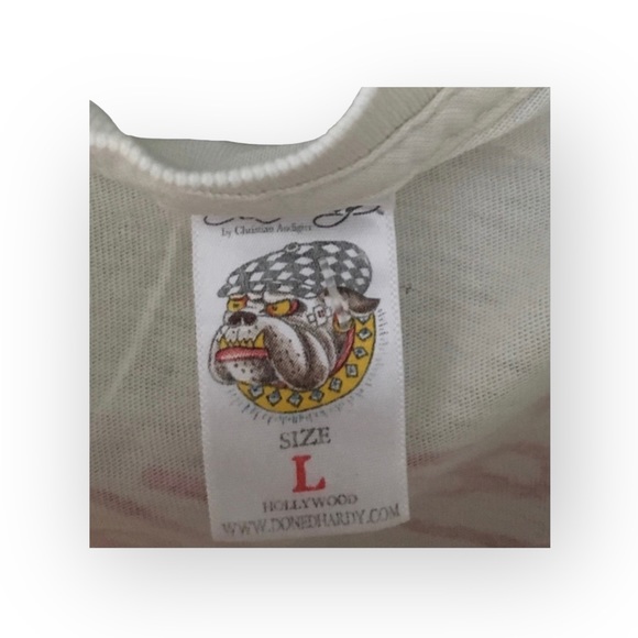 HTF: new Y2K Ed Hardy ❤︎︎ Iconic True Love Tattoo Tee ❤︎︎ Dirty White Grunge T - Picture 7 of 13